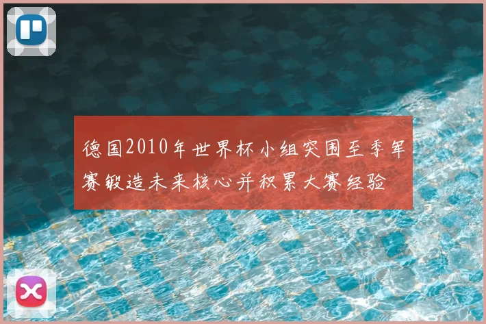 德国2010年世界杯小组突围至季军赛锻造未来核心并积累大赛经验